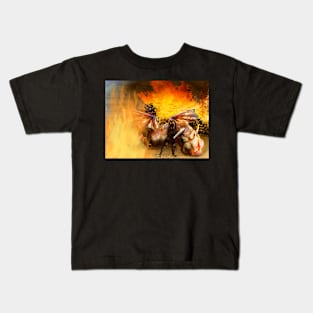 Dragon Fight in Flames Kids T-Shirt